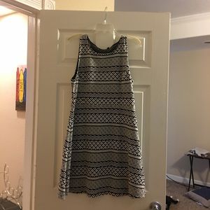 Black and white dress.